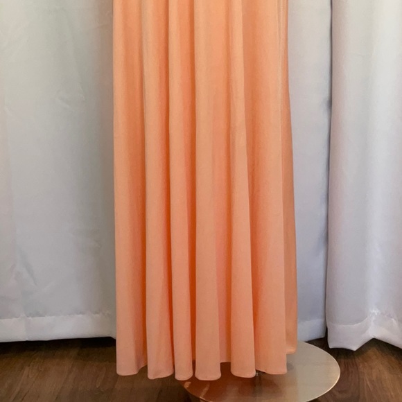 Vintage JC Penney Fashions TALL 1980 Apricot Bridesmaid Prom Dress Women Size 12 - Picture 6 of 10